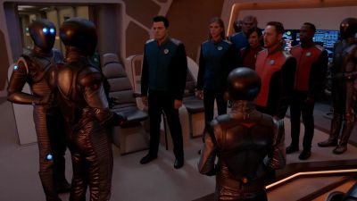Take the biologicals back
to the shuttle bay. - The Orville