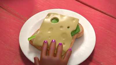 Take the bread, butter it,
add the fillings. - The Adventures of Paddington