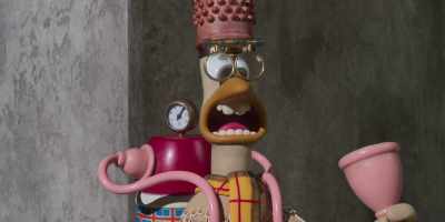 -[takes a deep breath]
-[helmet squeaks closed] - Chicken Run: Dawn of the Nugget