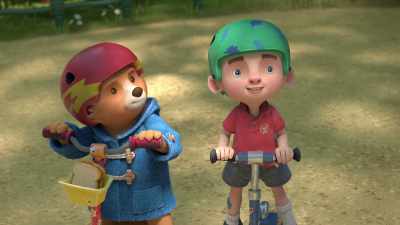 Taking a break from what?
Have you dropped into the half-pipe yet? - The Adventures of Paddington