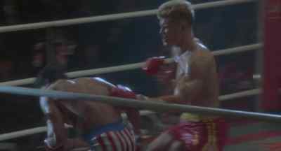Taking punch after punch. - Rocky V