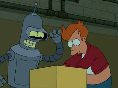 Tangled-up Christmas lights! - Futurama