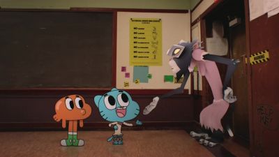 [ Tap! ]
[ Smack! ]
>> Report card signed. - The Amazing World of Gumball