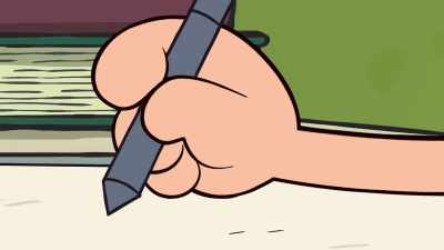 - [taps pen]
- [clock ticks] - It's Pony