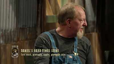 Tastes flat and dry-like.
It's not buttery slick. - Moonshiners: Master Distiller