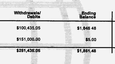 Taylor Wright withdrew
one hundred thousand dollars - Killer Cases