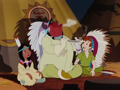 Teach 'em paleface brother all about red man. - Peter Pan