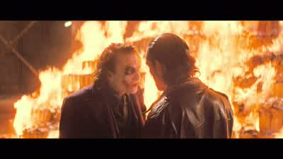 Tell your men they work for me nowThis is my cityThey won't work for a freakIMITATES CHECHEN FreakIN NORMAL VOICE Why don't we cut you up into little piecesand feed you to your pooches HmAnd then we'll see how loyal a hungry dog really isDOGS BARKINGIt's - The Dark Knight