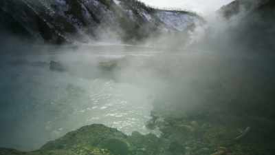 Temperatures underground
reach 250 degrees Celsius, - Seven Worlds, One Planet