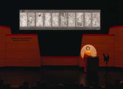 Ten Reinforced Cement
Aggregate Load-Bearing Murals. - The French Dispatch
