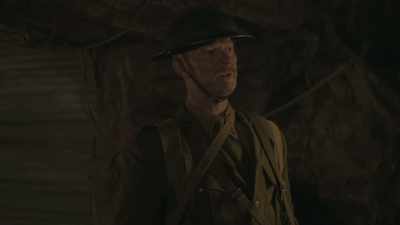 Tends to his wounds - Bunker