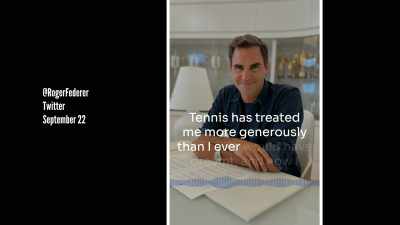 Tennis has treated
me more generously - Roger Federer: A Champions Journey
