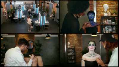 [tense electronic music plays] - Glow Up: Britain's Next Make-Up Star