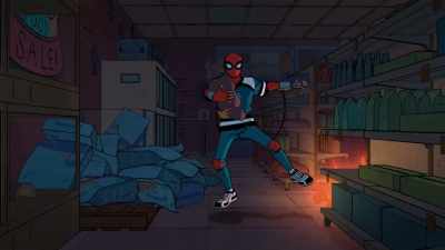 [♪ tense music continuing] - Your Friendly Neighborhood Spider-Man