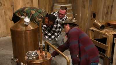 [tense music playing] - Moonshiners: Master Distiller