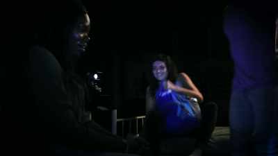 -(tense music resumes)
-(indistinct chatter) - Devon