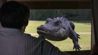 [tense music]
[Sam gasps] - Bad CGI Gator