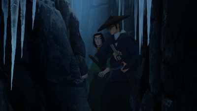 [tense music swelling] - BLUE EYE SAMURAI