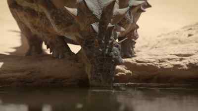 Tensions often run high around an oasis... - Prehistoric Planet