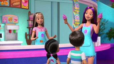 Terima kasih! Es krim gratis! - Barbie: Skipper and the Big Babysitting Adventure
