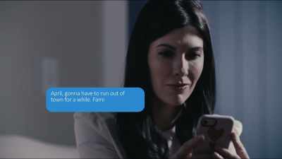 [text message whooshes] - You'll Never Leave Me