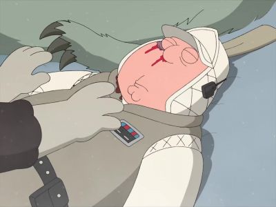 Th!s may smell bad, k!d,
but !t'll keep you warm. - Family Guy