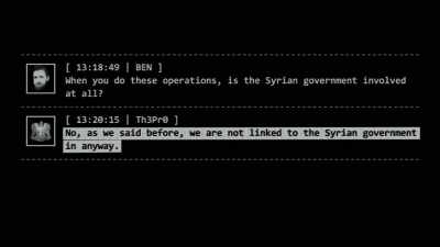 Th3Pr0 was adamant that
they weren't affiliated - Cyberwar