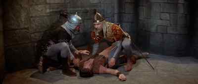 Thank God his heart still
beats. We must hide him. - Snow White and the Three Stooges