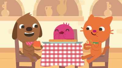 Thank you, Harvey and Jinja,
for helping me wait. - Sago Mini Friends
