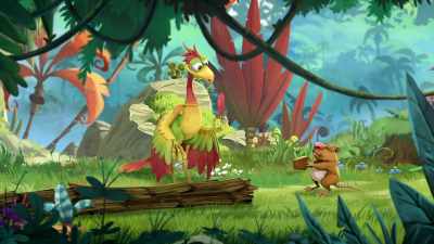 Thanks, Archie! Your feathers are magic! - Gigantosaurus