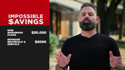 Thanks to Barry's sweat
equity, all we had to pay for - Renovation Impossible