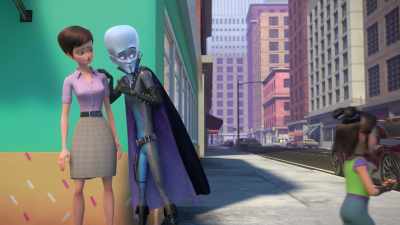 - Thanks, Eccentric Eddie.
I owe you one. - (chirping) - Megamind vs. the Doom Syndicate