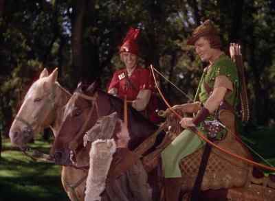 -Thanks, good master.
-Better look before you shoot next time. - The Adventures of Robin Hood
