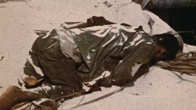 That anyone could live
through that bombardment. - The Pacific War in Color