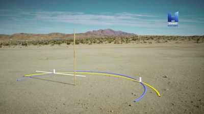 That circle will intersect
the arc in two spots, - Ancient Skies