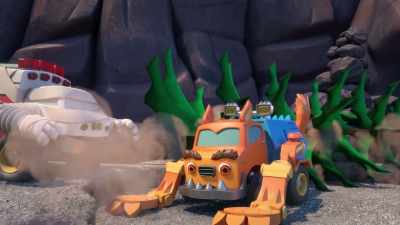 -That was close! [laughs]
-[rumbling] - Mighty Monsterwheelies