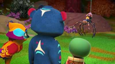 That "cobweb" is
the Spirit Park's dreamcatcher. - Spirit Rangers