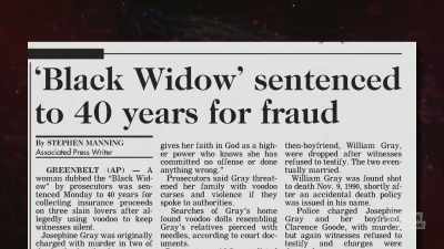 That essentially, is a life
sentence for her. - Black Widow Murders