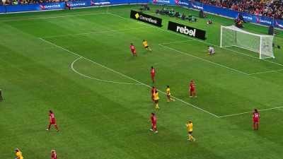That falls for Kerr,
who hits it first time - Matildas: The World at Our Feet
