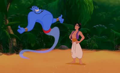 First that fez and vest combo is much too third centuryThese patches What are we trying to say beggarNo Let's work with me hereOoh I like it Muy macho - Aladdin