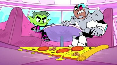 That floor pizza is mine! - Teen Titans Go!