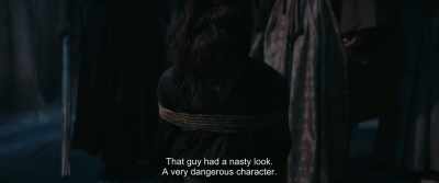 That guy had a nasty look.
A very dangerous character. - Rurouni Kenshin: The Beginning