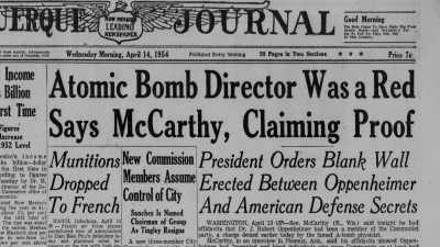 That he had recommended
communists - To End All War: Oppenheimer & the Atomic Bomb