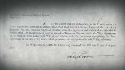 That impacted
how his assets were handled. - Surviving Jeffrey Epstein