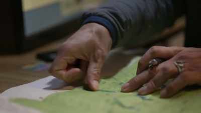 That led Russell
to find some strange
structures right about here. - Expedition Bigfoot