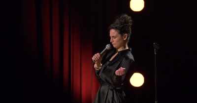 "That looks like something"
[grunts] - Jenny Slate: Stage Fright