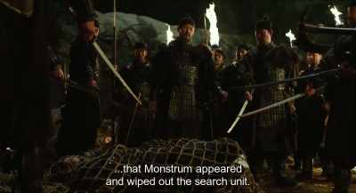 That monstrum appeared
and wiped out the search unit. - Monstrum