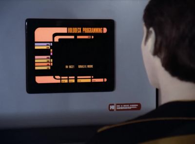 That one. RW96321, 20th century. - Star Trek: The Next Generation