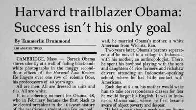That put me in a position where,
leaving law school, - Obama: In Pursuit of a More Perfect Union