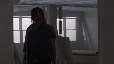 That stairwell's already barricaded. - The Walking Dead